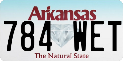 AR license plate 784WET