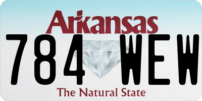 AR license plate 784WEW