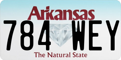 AR license plate 784WEY