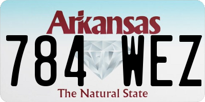 AR license plate 784WEZ
