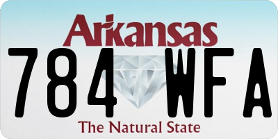 AR license plate 784WFA