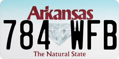 AR license plate 784WFB