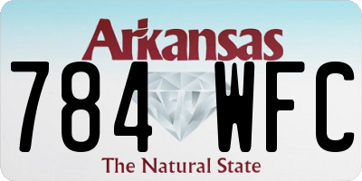 AR license plate 784WFC