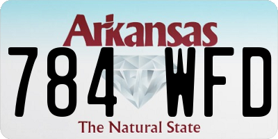 AR license plate 784WFD