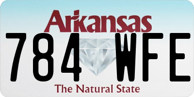 AR license plate 784WFE