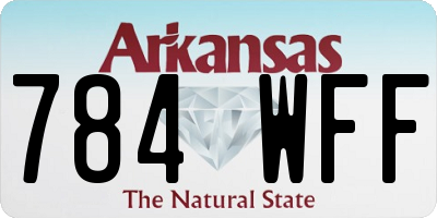 AR license plate 784WFF