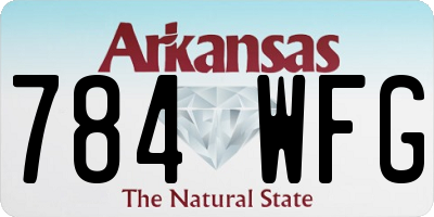 AR license plate 784WFG