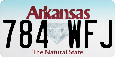AR license plate 784WFJ