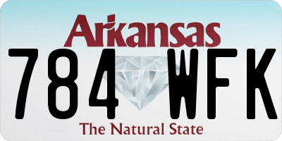 AR license plate 784WFK