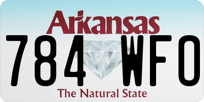 AR license plate 784WFO