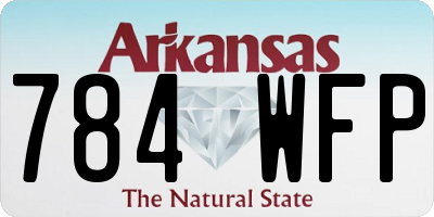 AR license plate 784WFP