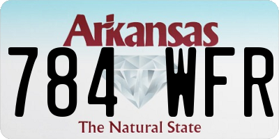 AR license plate 784WFR