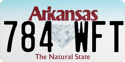 AR license plate 784WFT