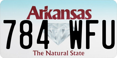 AR license plate 784WFU