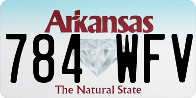 AR license plate 784WFV