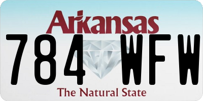 AR license plate 784WFW