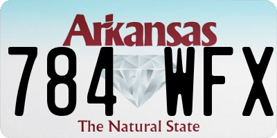 AR license plate 784WFX