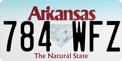 AR license plate 784WFZ