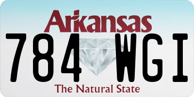 AR license plate 784WGI