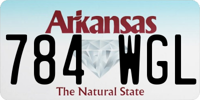 AR license plate 784WGL