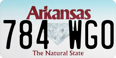 AR license plate 784WGO