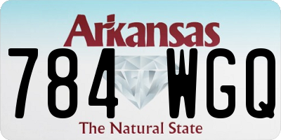 AR license plate 784WGQ