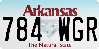AR license plate 784WGR