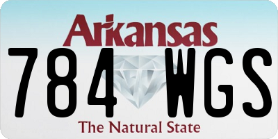 AR license plate 784WGS
