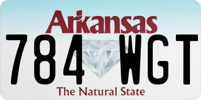 AR license plate 784WGT