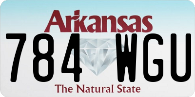 AR license plate 784WGU