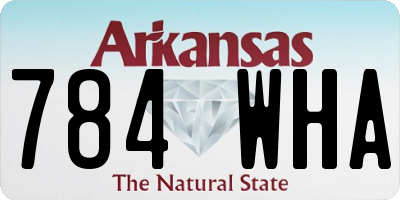 AR license plate 784WHA
