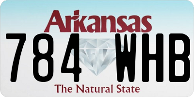 AR license plate 784WHB
