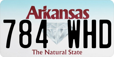 AR license plate 784WHD