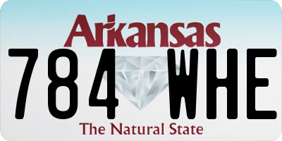 AR license plate 784WHE