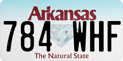 AR license plate 784WHF