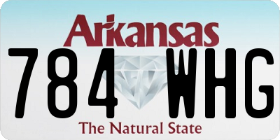 AR license plate 784WHG