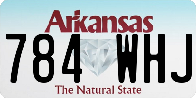 AR license plate 784WHJ