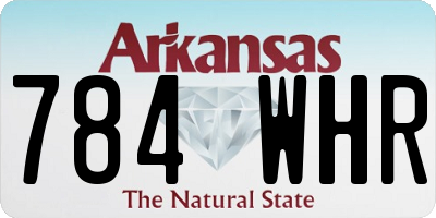 AR license plate 784WHR