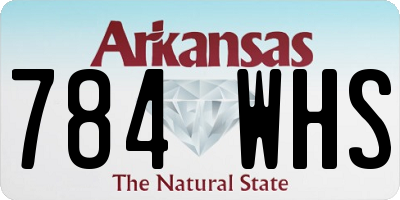 AR license plate 784WHS
