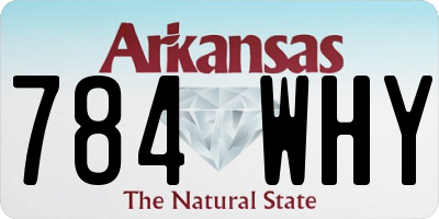 AR license plate 784WHY