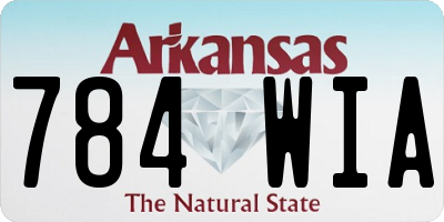 AR license plate 784WIA