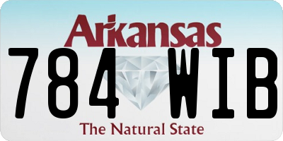 AR license plate 784WIB