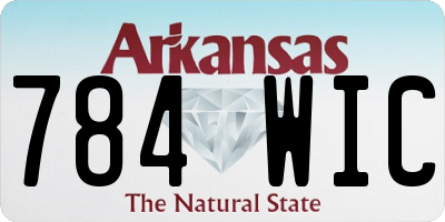 AR license plate 784WIC
