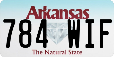 AR license plate 784WIF