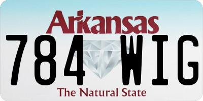 AR license plate 784WIG