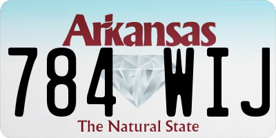 AR license plate 784WIJ