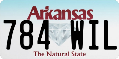 AR license plate 784WIL