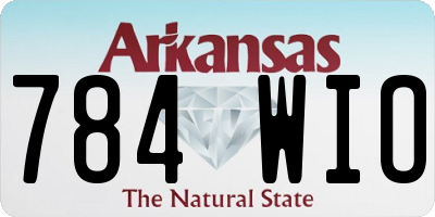 AR license plate 784WIO