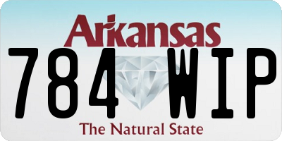 AR license plate 784WIP