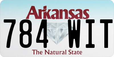 AR license plate 784WIT